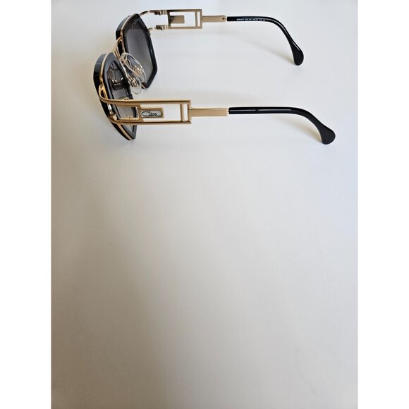 Cazal Legends 677 001 Sunglasses Men's Black/Gold/Grey Gradient Square Shape - Picture 11 of 13